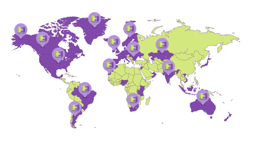 Global collaboration map showing SceneMatch usage