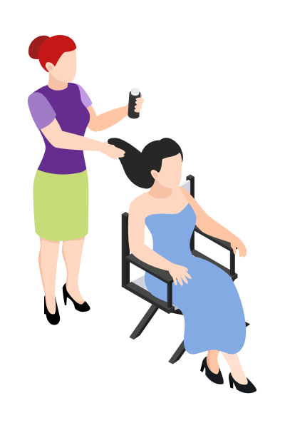 Hair & makeup continuity tracking illustration